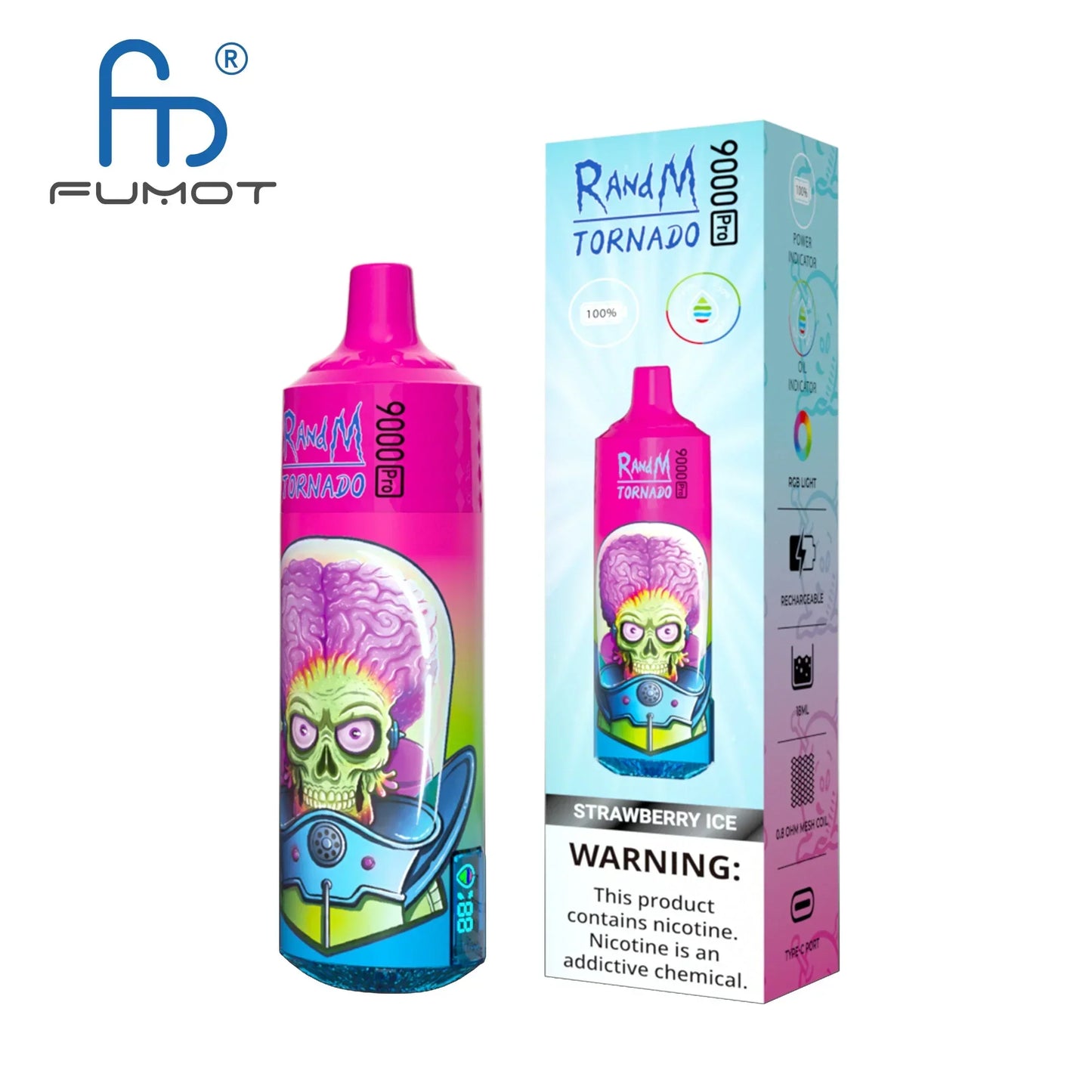 Fumot RandM Tornado 9000 Pro Disposable Vape - Box of 10