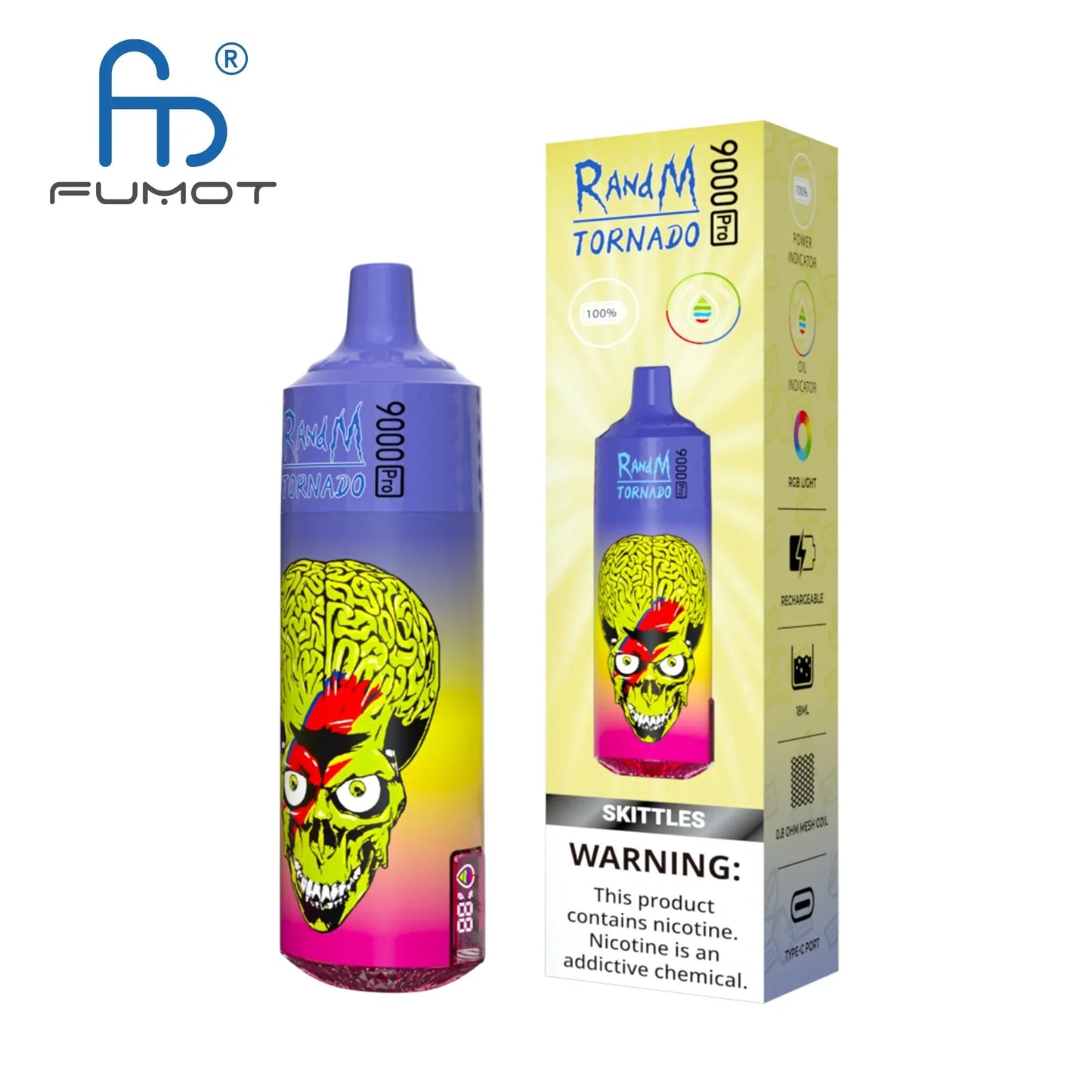 Fumot RandM Tornado 9000 Pro Disposable Vape - Box of 10