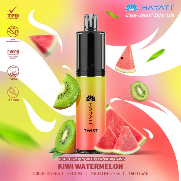 Hayati Twist 5000 Legal Puffs Disposable Vape Pod Kit