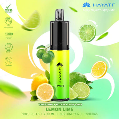 Hayati Twist 5000 Legal Puffs Disposable Vape Pod Kit