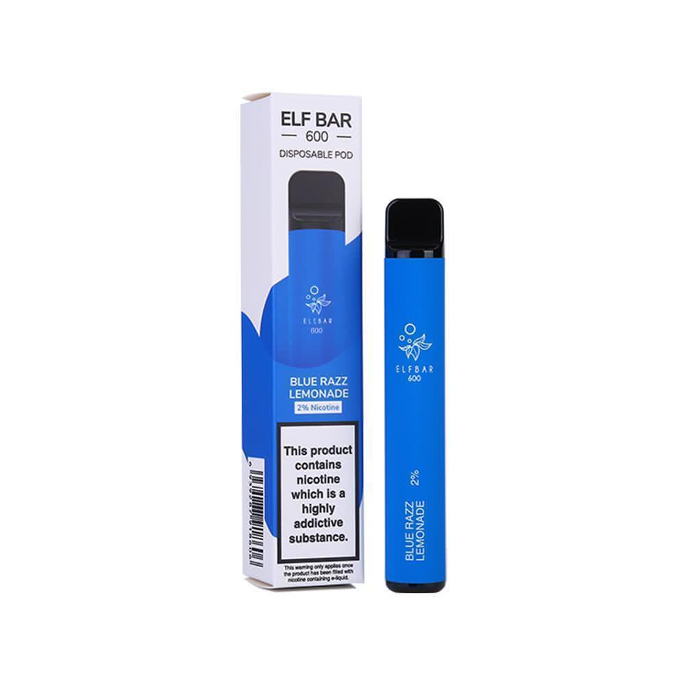 Elf Bar 600 Puff Disposable Vape Device Box Of 10 2%