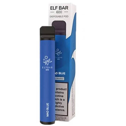 Elf Bar 600 Puff Disposable Vape Device Box Of 10 2%