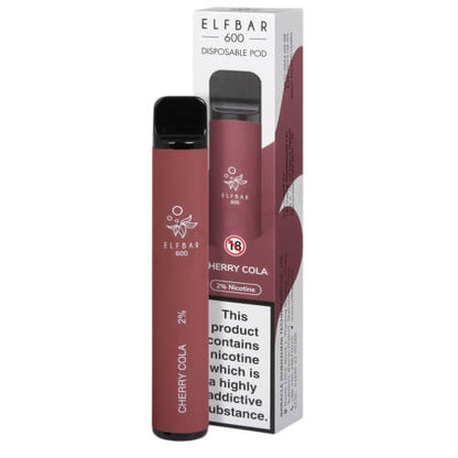 Elf Bar 600 Puff Disposable Vape Device Box Of 10 2%