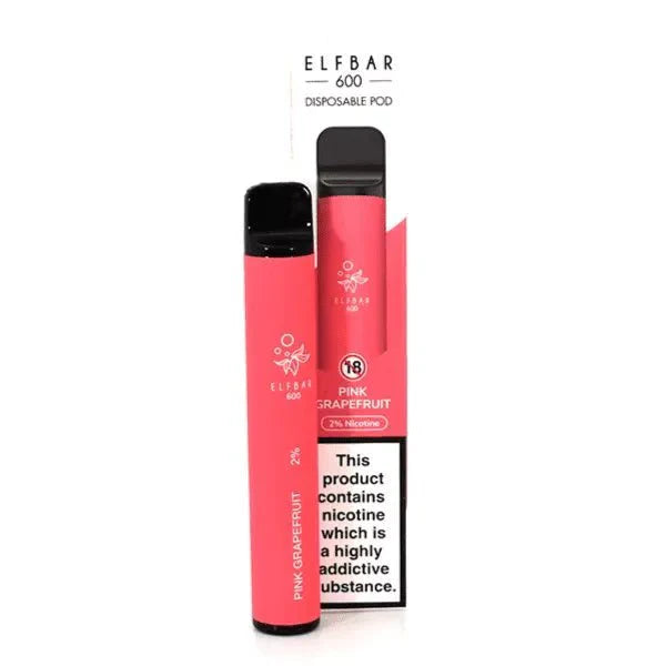 Elf Bar 600 Puff Disposable Vape Device Box Of 10 2%