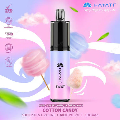 Hayati Twist 5000 Legal Puffs Disposable Vape Pod Kit