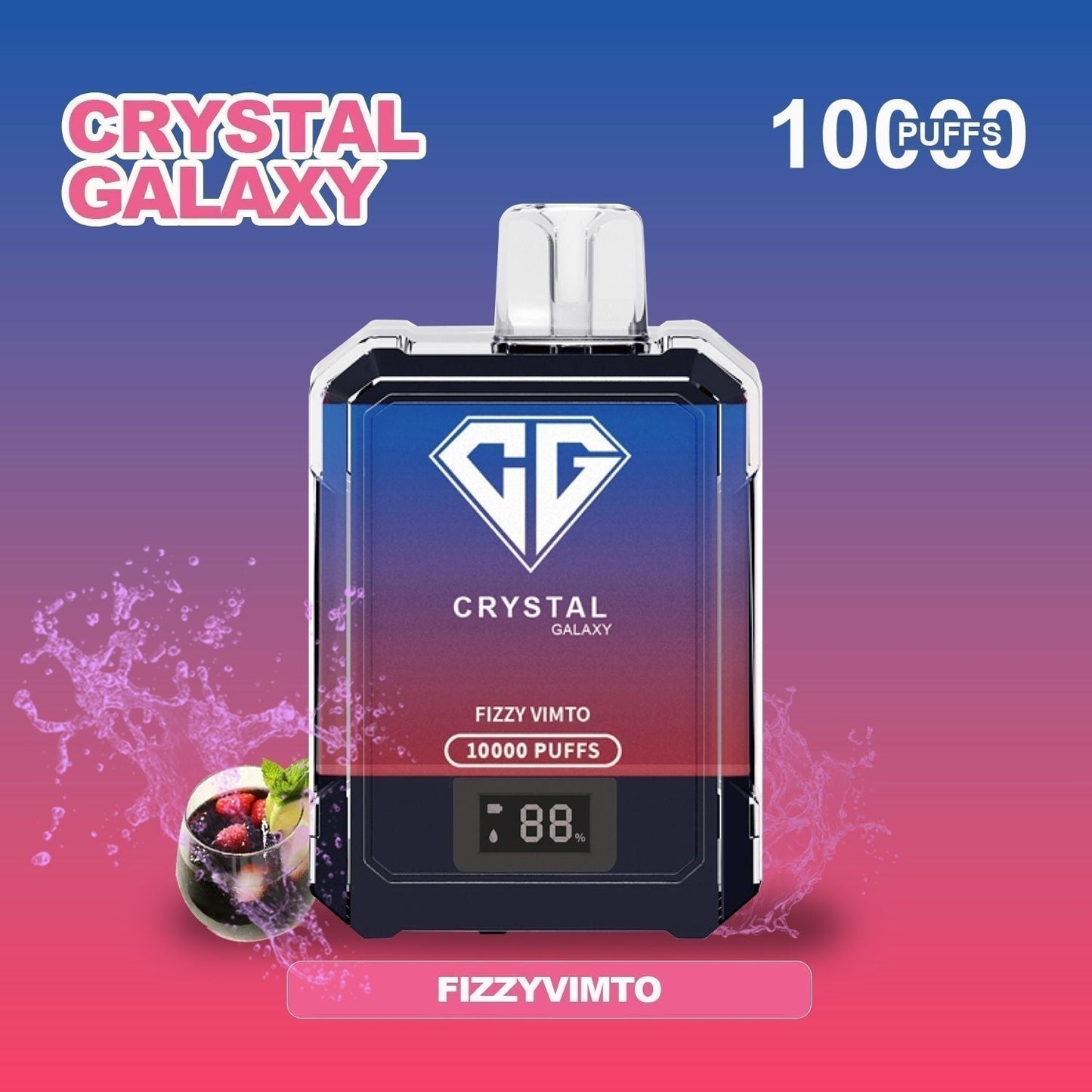 Crystal Galaxy 10000 Puffs Disposable Vape Pack of 10