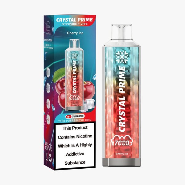 Crystal Prime 7000 Disposable Vape Pod Puff Device-Box of 10