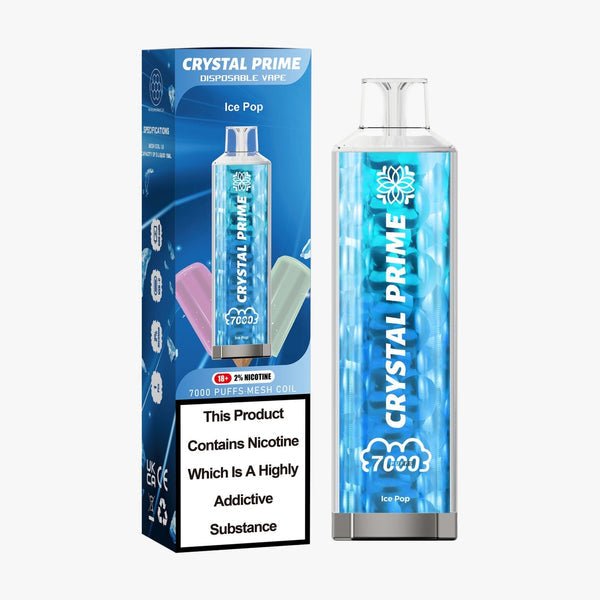 Crystal Prime 7000 Disposable Vape Pod Puff Device-Box of 10