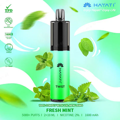 Hayati Twist 5000 Legal Puffs Disposable Vape Pod Kit