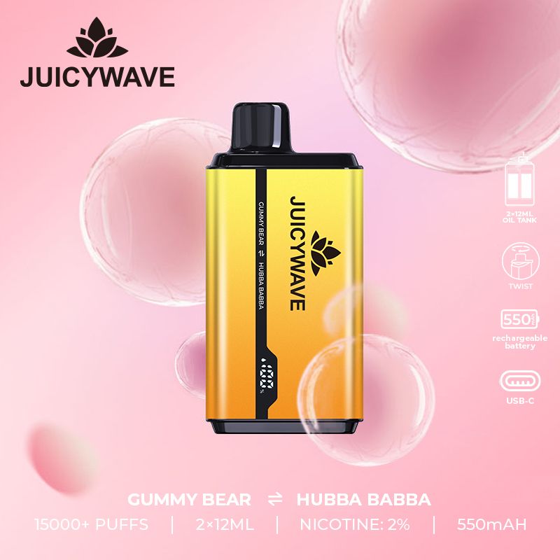 Juicy wave 15000 Disposable Puff Pod Device - 20 MG - Box of 10