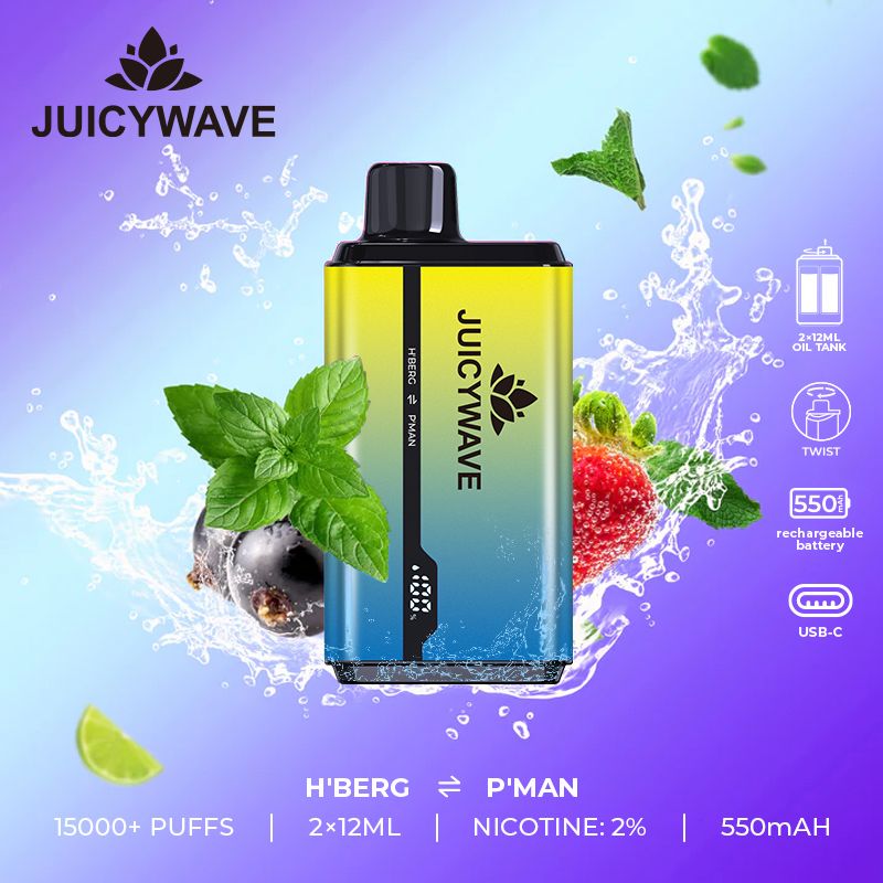 Juicy wave 15000 Disposable Puff Pod Device - 20 MG - Box of 10