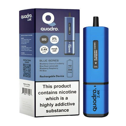 Quadro 4 in 1 2400 Puff Disposable Vape pod Device