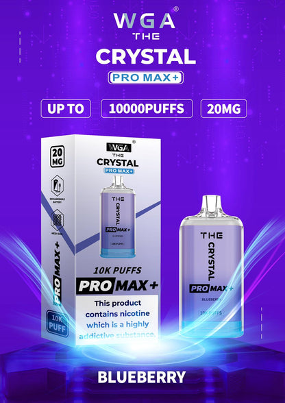 The Crystal Pro Max + 10000 Puffs Disposable Vape