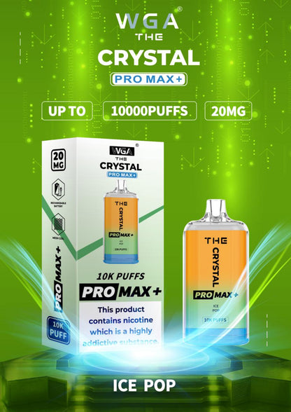 Crystal Pro Max + 10000 BOX OF 10 WGA | 40+ Flavours