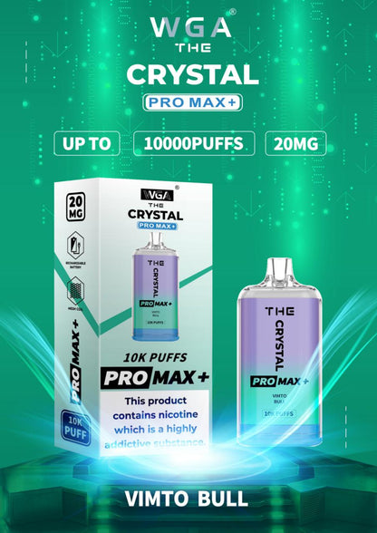 Crystal Pro Max + 10000 BOX OF 10 WGA | 40+ Flavours