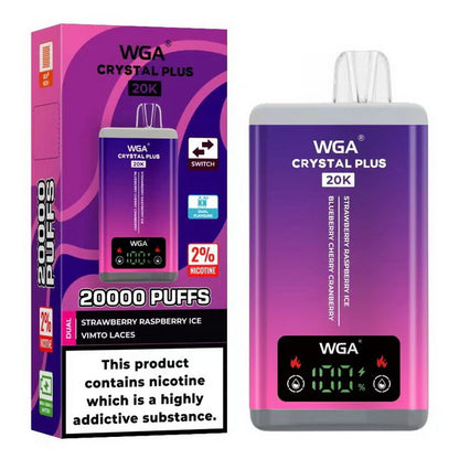 WGA Crystal Plus 20000 Disposable Vape Kit 2-in-1 -Box of 10